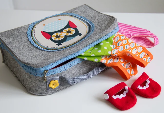 Schnittmuster kostenlos Puppenkoffer nähen