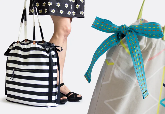 Schnittmuster kostenlos Strandtasche Umhängetasche mit Nähvideo