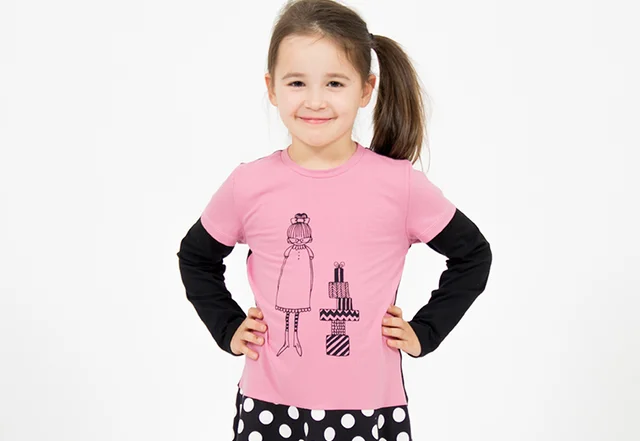 diy sew kids tshirt dress sewing
