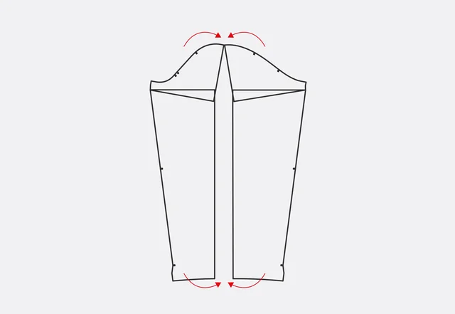 Schnittmuster anpassen Ärmel zudrehen
