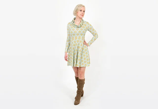 sewing pattern jersey dress tutorial