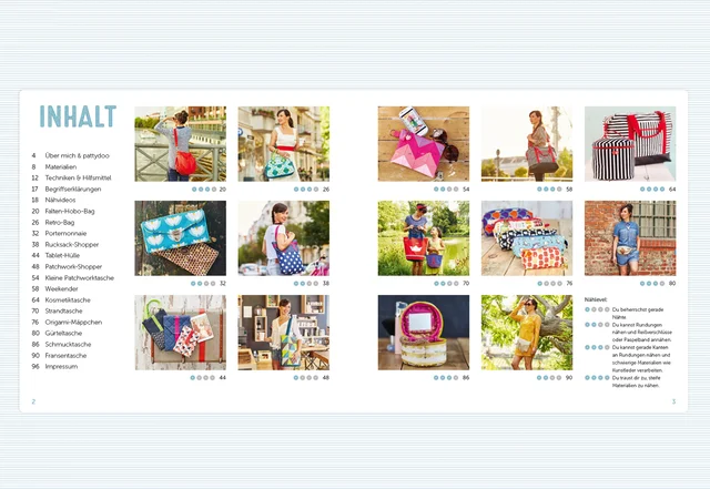 Buch: Taschenlieblinge selber nähen Inhaltsverzeichnis