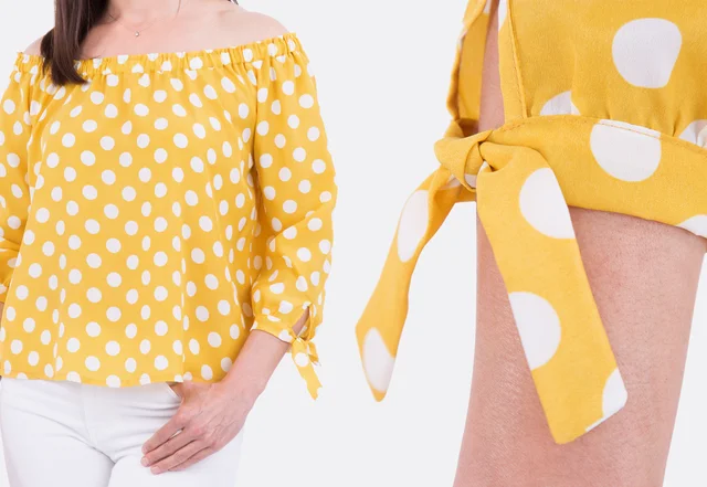 Nähanleitung Ärmel mit Bindebändern und Schleifen nähen