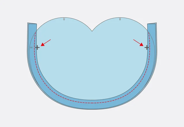 Nähanleitung Eierwärmer Schrägband annähen