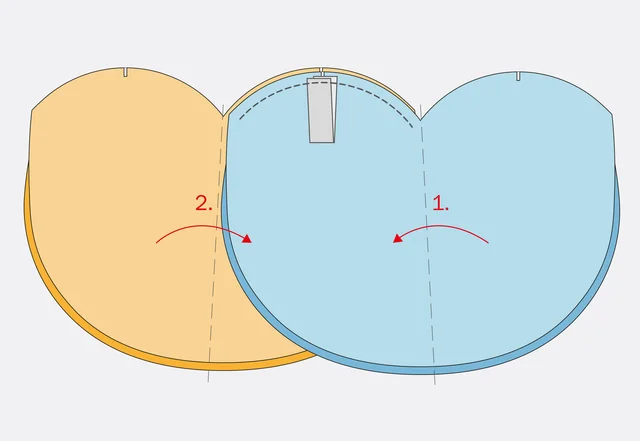 Nähanleitung Eierwärmer Tulpe zusammennähen