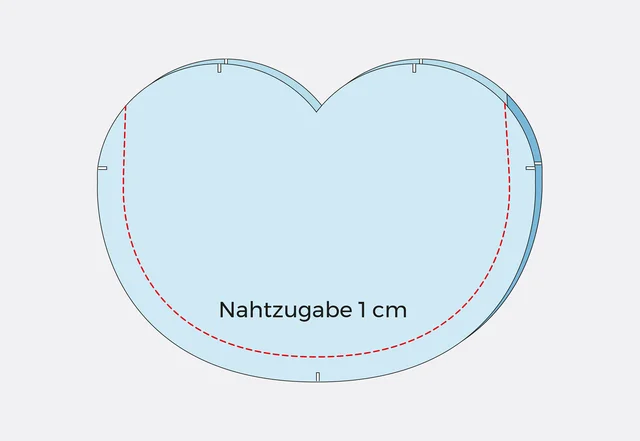 Nähanleitung Eierwärmer zwei Lagen zusammengenäht