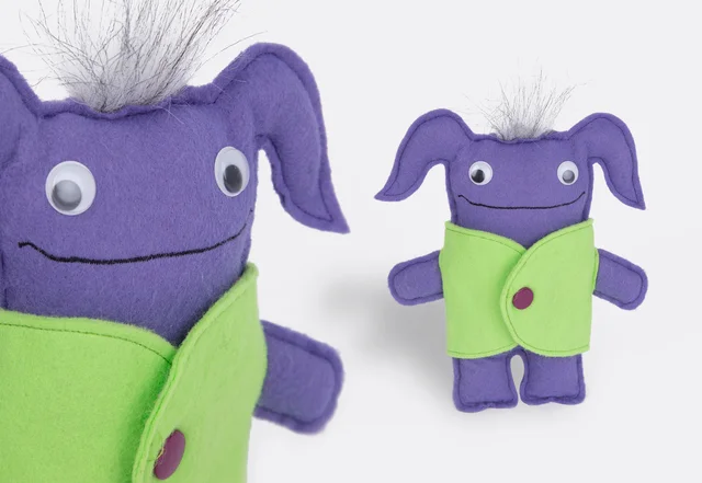 Schnittmuster Freebie Filzmonster Jacke Botschaft Anleitung