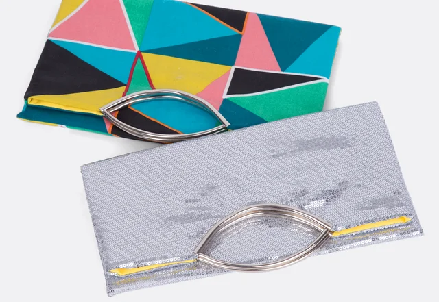 Nähanleitung Clutch zum falten nähen lernen mit gratis Vorlage