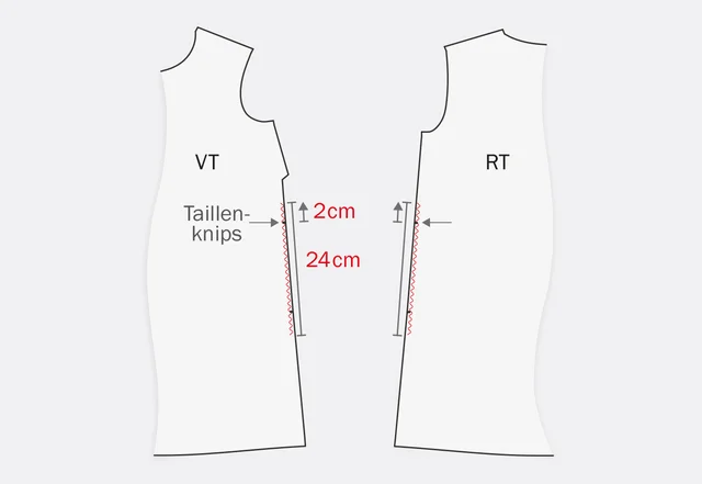 Nähanleitung Nahttaschen Seitenschlitze versäubern