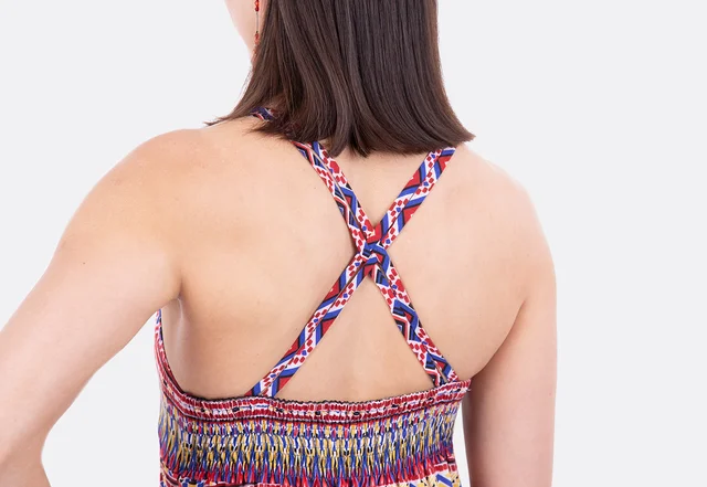 Nähanleitung Sommerkleid mit gekreuzten Trägern ineinandergewebt Nähanleitung Sommerkleid mit gekreuzten Trägern ineinandergewebt