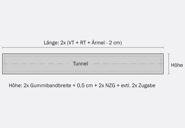 Nähanleitung Schnittmuster Bluse Carmenausschnitt Tunnel Schnittteil