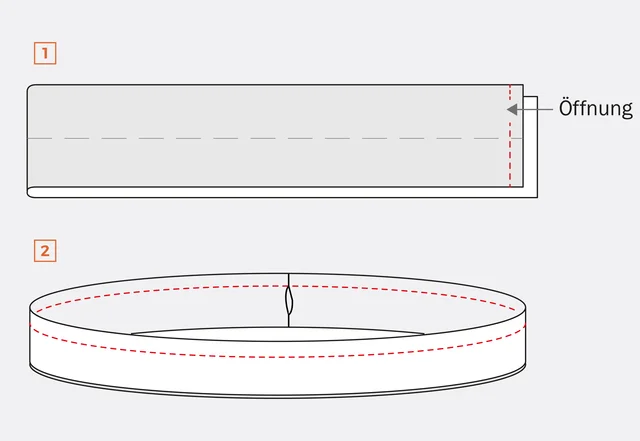 Nähanleitung Schnittmuster Bluse Carmenausschnitt Tunnel Schnittteil
