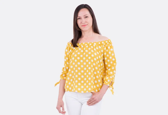 Schnittmuster Bluse Carmenausschnitt selber nähen