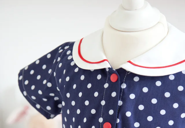Schnittmuster Kinderkleid mit Bubikragen nähen Schnittmuster Kinderkleid mit Bubikragen nähen