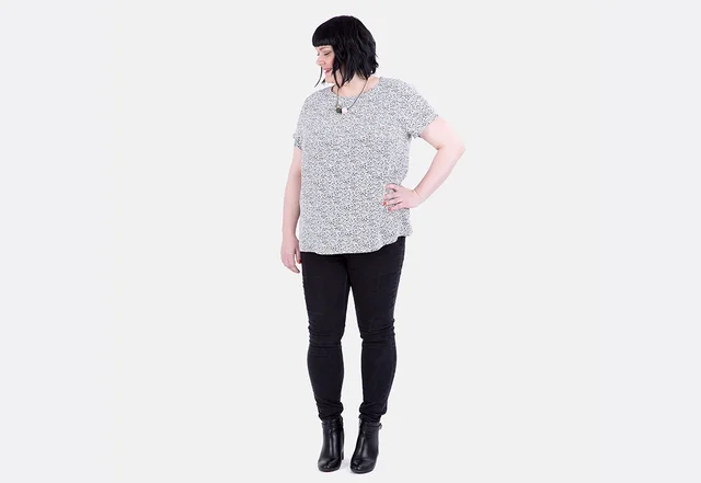Anleitung Schnittmuster Bluse Kurzarm schwarz-weiss Anleitung Schnittmuster Bluse Kurzarm schwarz-weiss