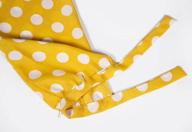 Nähanleitung Bluse Bindeband Stecknadeln