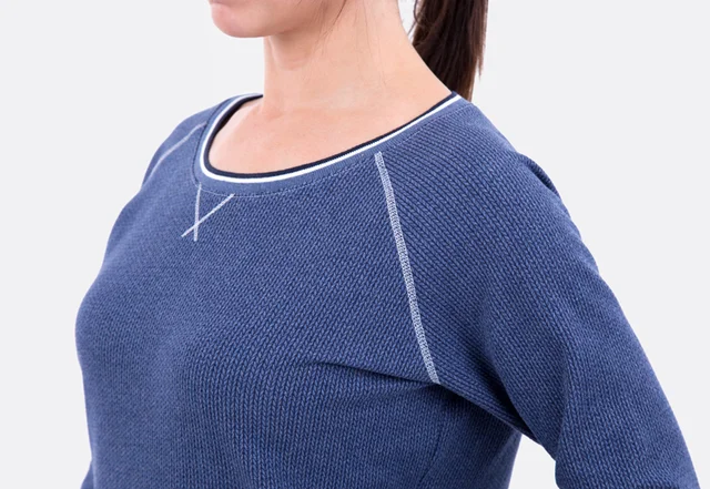 Pullover Ausschnitt Raglan Covernaht nähen