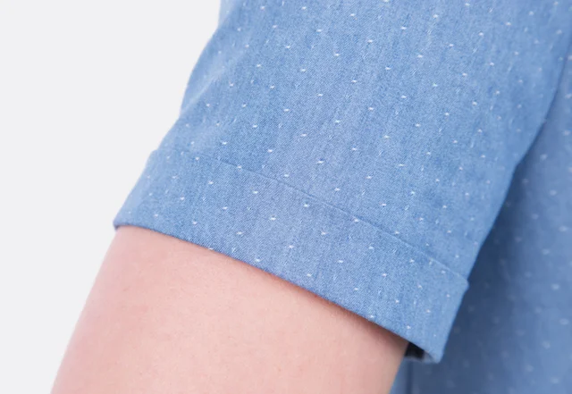 Schnittmuster Jeanskleid Ärmelsaum