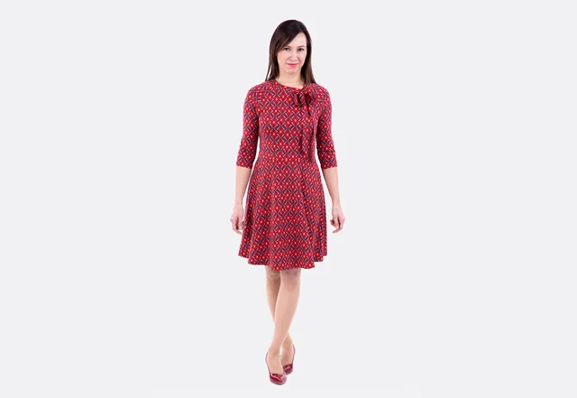 Schnittmuster Jerseykleid Schluppe Allover Muster Schnittmuster Jerseykleid Schluppe Allover Muster