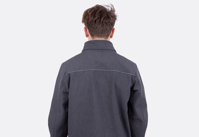 Schnittmuster Männer Softshelljacke grau Rückenpasse