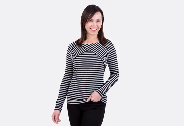 Schnittmuster Raglanshirt Streifen Effekt Anleitung Tutorial