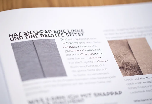 SnapPap Buch rechte linke Seite