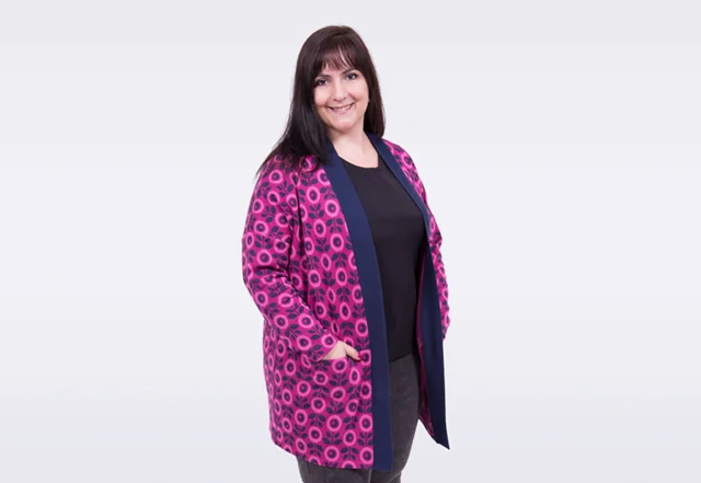 Cardigan offen getragen Schnittmuster