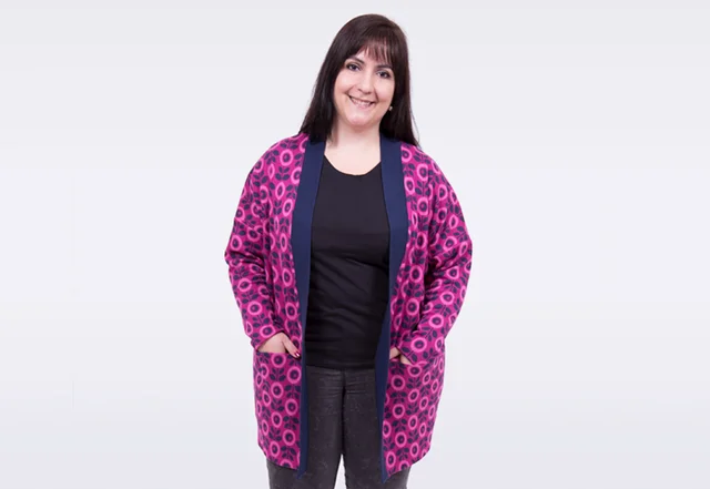 Cardigan offen getragen Schnittmuster