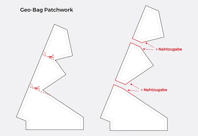 Geo-Bag teilen Patchwork