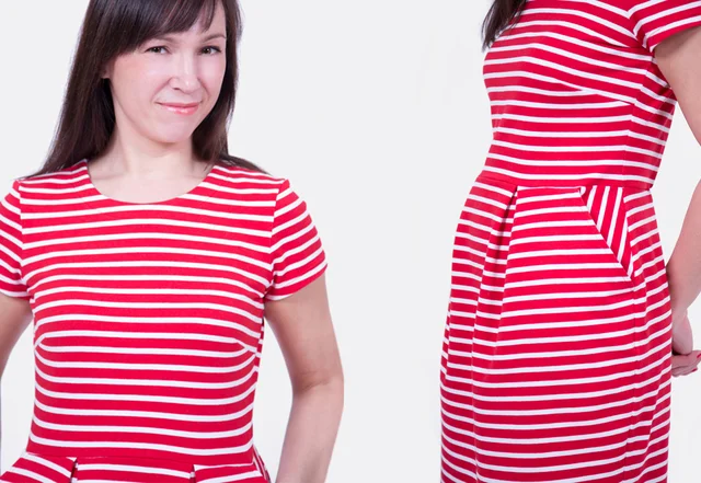 Nähanleitung Jersey Tulpenkleid Schnittmuster