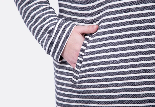 Schnittmuster Anleitung Leistentasche Streifenstoff