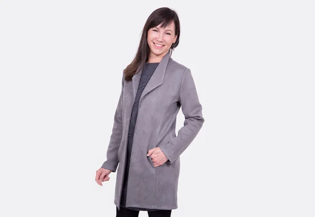 Schnittmuster Mantel Long Blazer casual Nahttasche selber nähen DIY