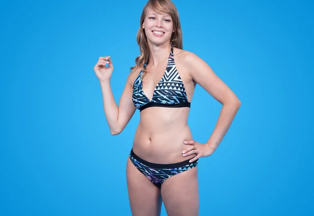 Schnittmuster Triangel Bikini selber nähen Lycra Anleitung