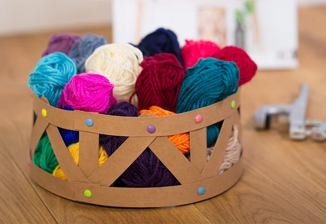 SnapPap Korb Buchklammern basteln