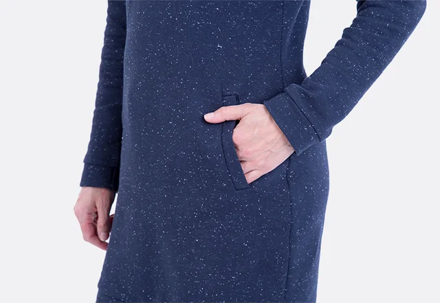 Sweatkleid mit Leistentaschen Schnittmuster Anleitung