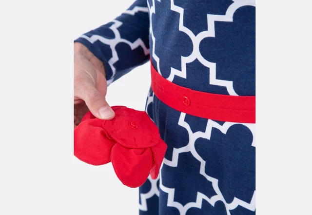 Taillengürtel Blume abnehmbar Druckknopf nähen