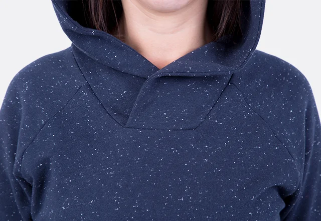 Wickelkapuze Ausschnitt DIY Tutorial Schnittmuster