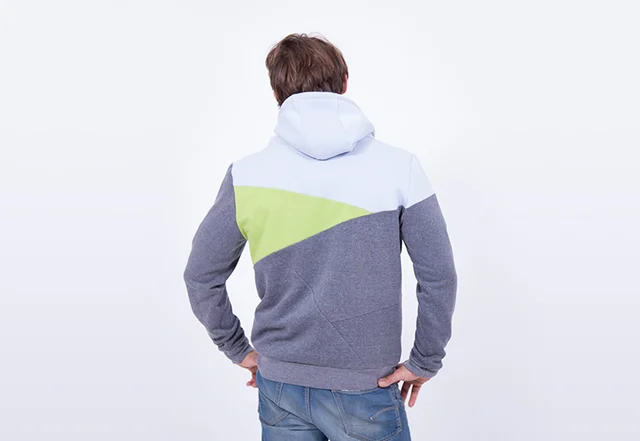 Schnittmuster Kapuzenpullover mit Teilung nähen
