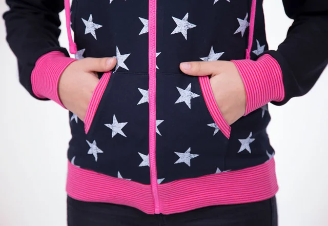 Schnittmuster Nähanleitung Sweatjacke für Teenies mit Taschen Schnittmuster Nähanleitung Sweatjacke für Teenies mit Taschen