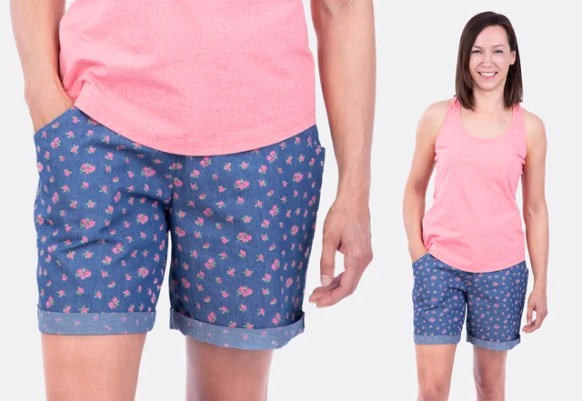 Schnittmuster Shorts Jamaica Tanktop Chambray
