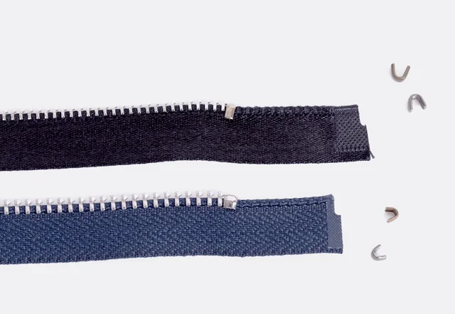 Anleitung Reißverschluss kürzen passende Endstücke