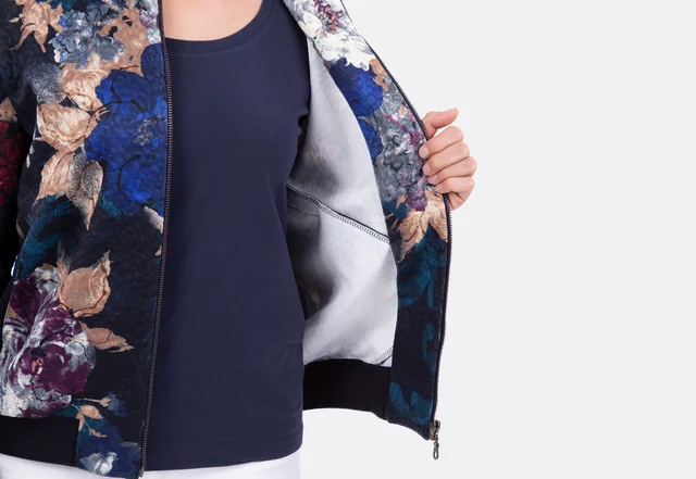 Nähanleitung Blouson mit Beleg und Reißverschluss Nähanleitung Blouson mit Beleg und Reißverschluss