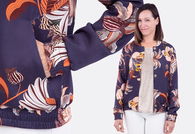 Blouson Webstoff edel nähen Blouson Webstoff edel nähen
