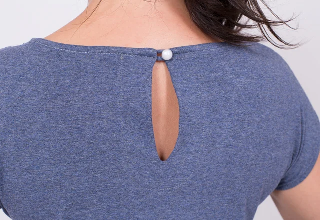 Jumpsuit Schnittmuster Anleitung kurze Ärmel Tropfenverschluss  Nähanleitung