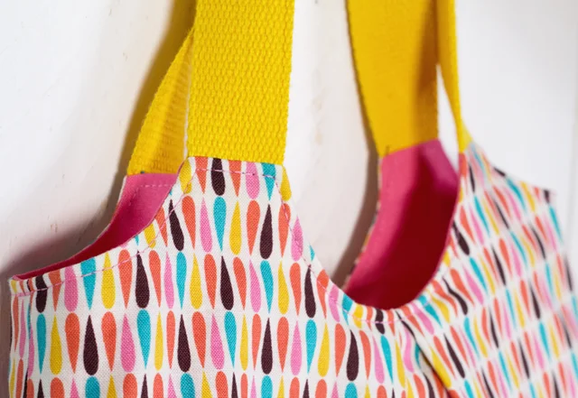 Schnittmuster Beuteltasche Absteppung Gurtband selber nähen