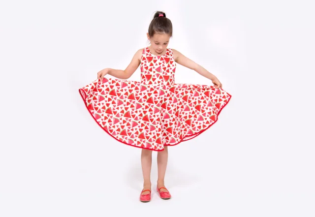 Schnittmuster Kinderkleid Tellerrock selber nähen