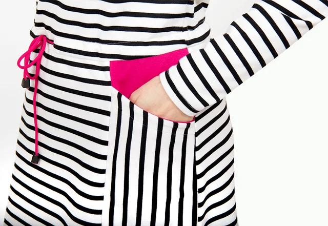 Schnittmuster Sweatkleid Nähvideo schräge Taschen