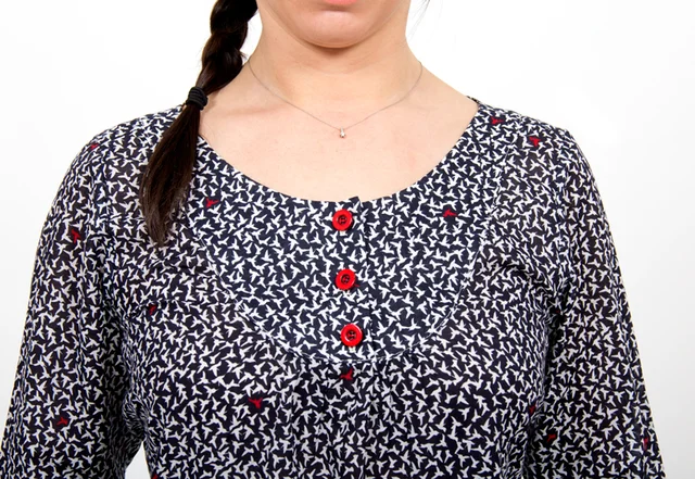 Tunika Schnittmuster Nähanleitung Knopfleiste Plastron Nähvideo