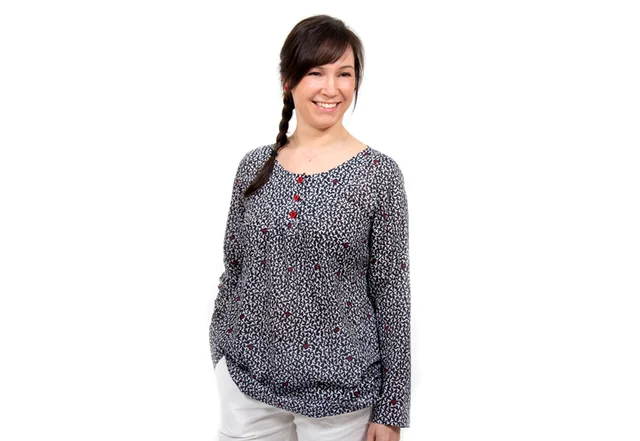 Tunika Schnittmuster Nähanleitung Knopfleiste Plastron selber nähen