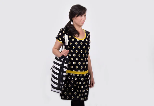 Schnittmuster Jerseykleid mit Tasche selber nähen Schnittmuster Jerseykleid mit Tasche selber nähen